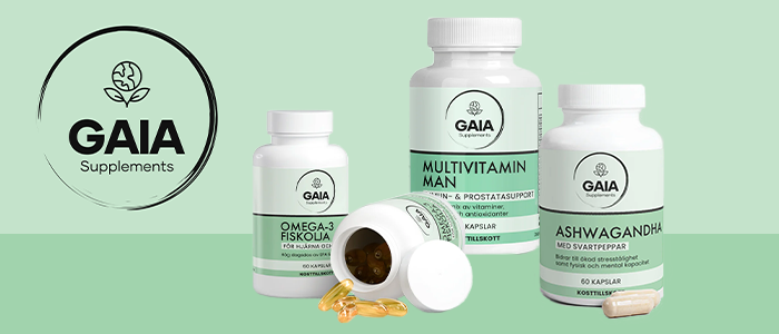Gaia Supplements - 30 % rabatt p&aring; kosttillskott & vitaminer!